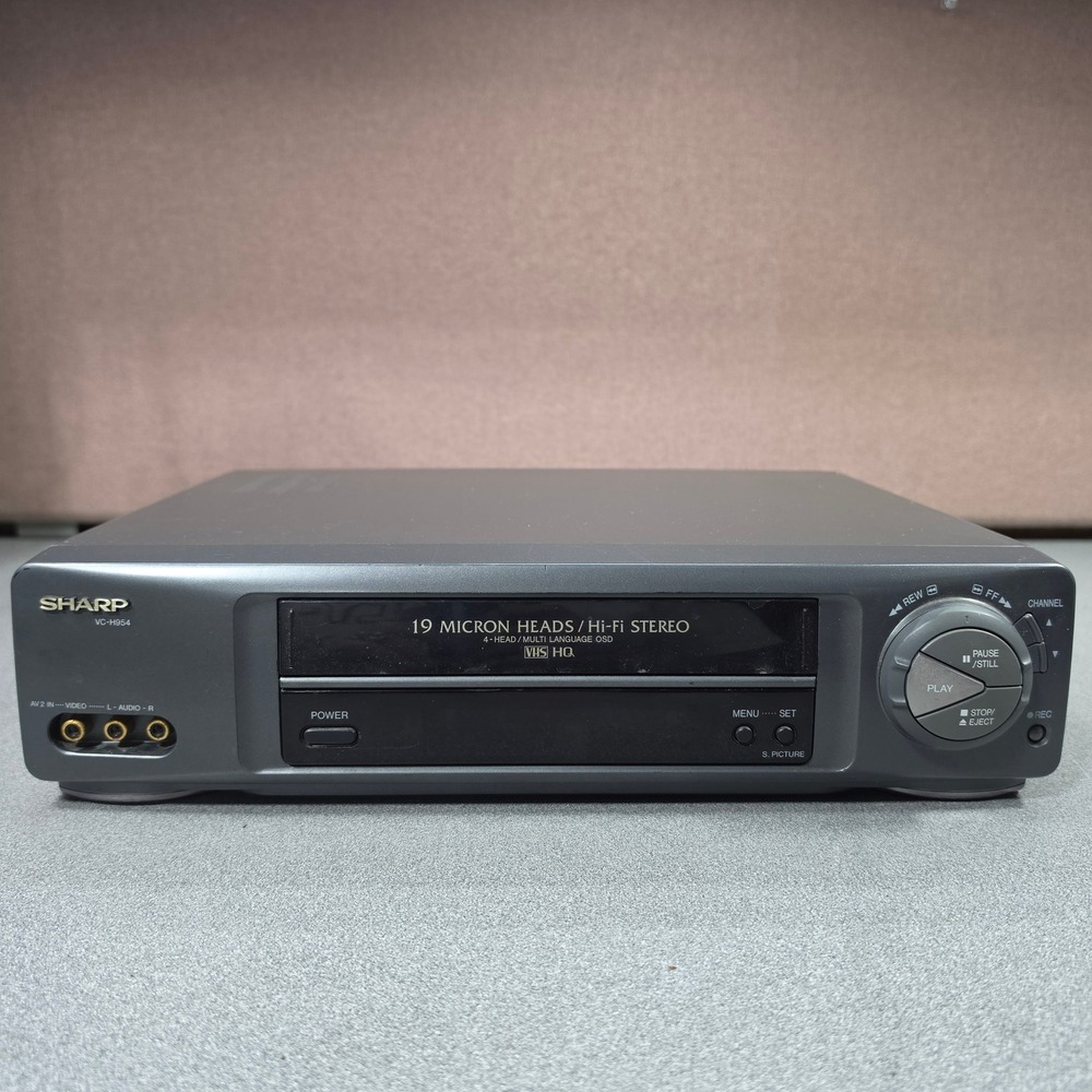 Sharp VC-H954U VCR Player 4-Head Hi-Fi Stereo Gray VHS HQ READ DESCRIPTION.